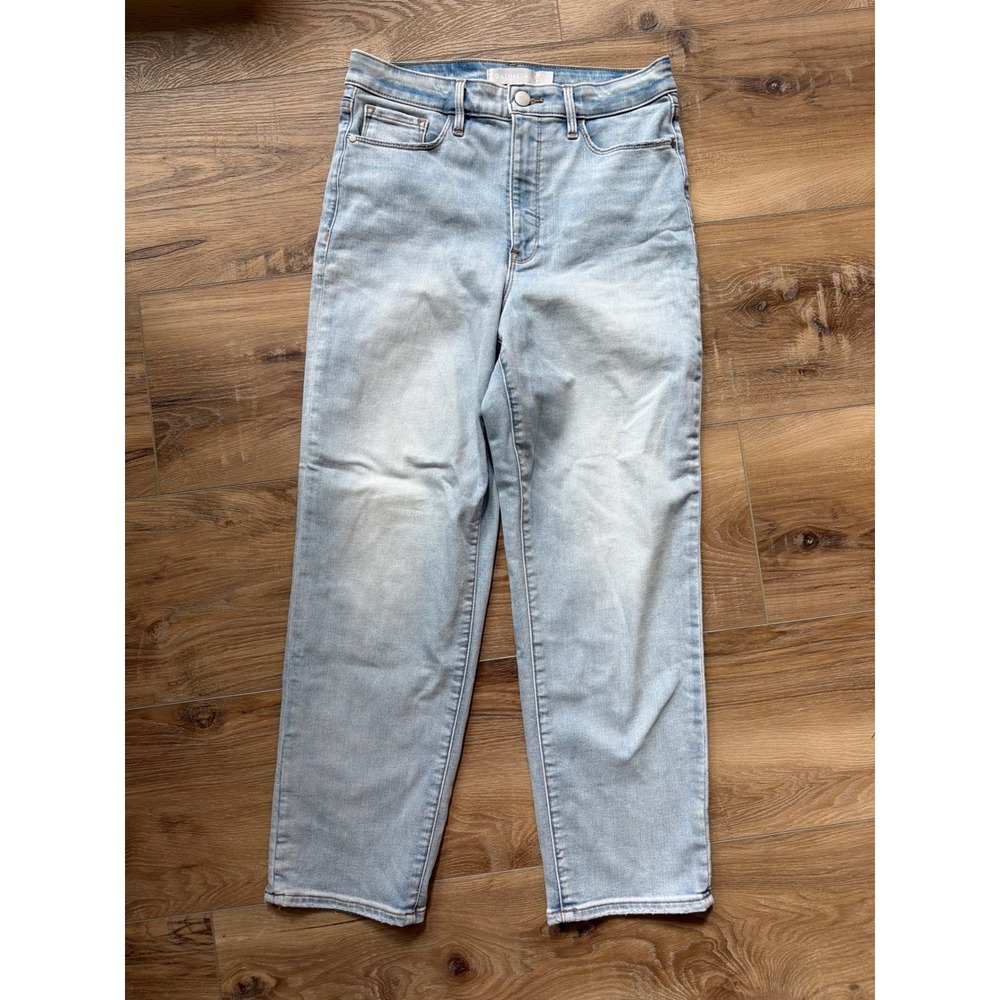 Athleta Sculptek Women's Jeans Size 6 Straight Leg Cropped Light Wash Stretch
